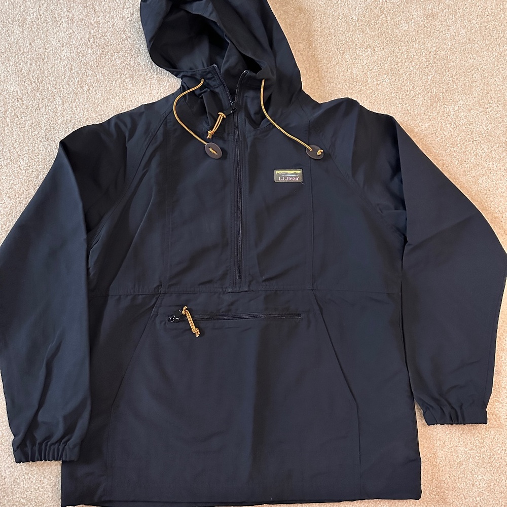 women's LL Bean mountain classic anorak black size medium